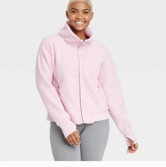 All in Motion womens sherpa full zip jacket. Size large - Picture 2 of 10